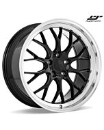 Staggered Full Set: Ace Alloy AFF10 Gloss Piano Black w/ Diamond Lip (Flow Formed)