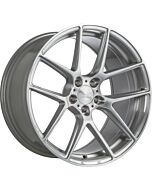 Staggered Full Set: Ace Alloy AFF02 Full Brushed Aluminum with Clear Coat (Flow Formed)