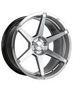 Staggered Full Set: Ace Alloy AFF06 Liquid Silver Machined Lip (Flow Formed)