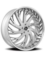 Staggered Full Set: Artis Decatur Silver w/ Brushed Face & Chrome Stainless Steel Lip