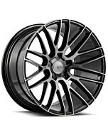 Staggered Full Set: Savini Black Di Forza BM13 Gloss Black w/ Double Dark Tint Face (Concave)