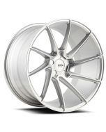 Staggered Full Set: Savini Black Di Forza BM15 Brushed Silver (True Directional) (Concave)