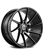 Staggered Full Set: Savini Black Di Forza BM15 Gloss Black w/ Double Dark Tint Face