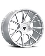 Staggered Full Set: Blaque Diamond BD-F18 Brushed Silver (Flow Forged)
