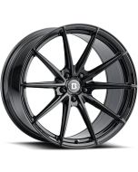 Staggered Full Set: Brada CX1 Gloss Black (Rotary Forged)