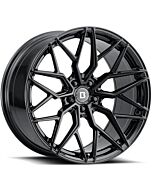 Staggered Full Set: Black Brada Wheels