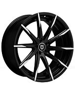 Staggered Full Set: Lexani CSS-15 Gloss Black w/ Machined Tips