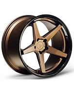 Staggered Full Set: Ferrada FR3 Matte Bronze w/ Gloss Black Lip