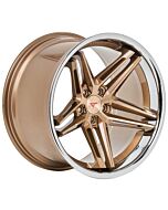 Staggered Full Set: Ferrada CM1 Brushed Cobre w/ Chrome Lip