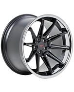 Staggered Full Set: Ferrada CM2 Matte Black w/ Chrome Lip (CUSTOM)