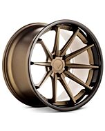 Staggered Full Set: Ferrada FR4 Matte Bronze w/ Gloss Black Lip