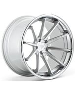 Staggered Full Set: Ferrada FR4 Machine Silver w/ Chrome Lip