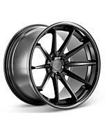 Staggered Full Set: Ferrada FR4 Matte Black w/ Gloss Black Lip