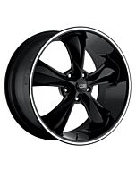 Staggered Full Set: Foose Legend Gloss Black w/ Lip Groove F104
