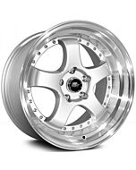 Staggered Full Set: MST MT07 Silver w/ Machined Lip 