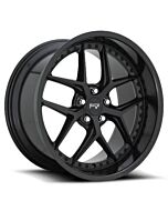 Staggered Full Set: Niche Vice Satin Black w/ Gloss Black Lip M226