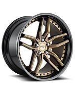 Staggered Full Set: Niche Methos Bronze w/ Gloss Black Lip M195