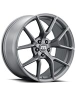 Staggered Full Set: RTR Tech 5 Mustang Satin Charcoal (Flow Formed)