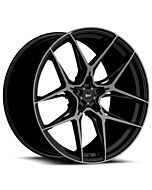 Staggered Full Set: Savini SV-F5 Gloss Black w/ Double Dark Tint (Flow Form)