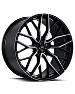 Staggered Full Set: Savini SV-F2 Double Dark Tint w/ Gloss Black (Flow Form)