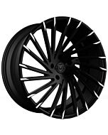 Staggered Full Set: Lexani Wraith Gloss Black w/ Machined Tips