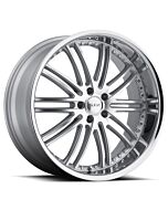 Staggered Full Set: XIX X23 Silver w/ Machined Face (Chrome Stainless Steel Lip)