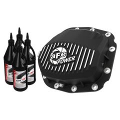 aFe Rear Differential Cover (Black Machined; Pro Series); 15-19 Ford F-150 V6-2.7L (t) (12-Bolt) 46-71181B