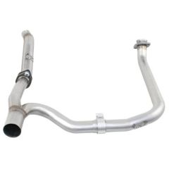 aFe Twisted Steel Delete Down-Pipe and Y-Pipe 2 to 2-1/2in Alum Steel Exhaust 12-16 Jeep Wrangler 48-06210
