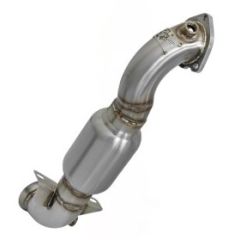 aFe 09-13 MINI Cooper S (R56) L4 1.6L (t) Twisted Steel Down Pipe 2-1/2in 304 Stainless Steel w/ Cat 48-36318-1HC