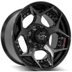 (Clearance - No Returns) 22x10 4Play Off-Road 4P50 Brushed Black 8x170 -24mm