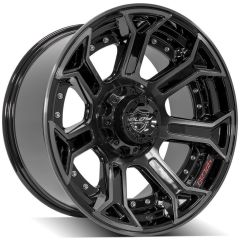 (Clearance - No Returns) 20x10 4Play Off-Road 4P70 Brushed Black 5x5.5/139.7 5x5/127 -24mm
