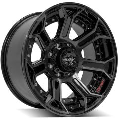 22x10 4Play Off-Road 4P70 Brushed Black 8x180 -24mm