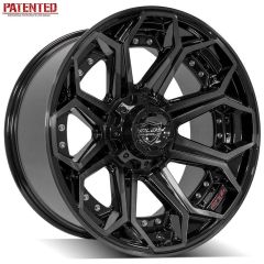 (Special Pricing) 20x10 4Play Off-Road 4P80 Brushed Black 5x5.5/139.7 5x5/127 -24mm