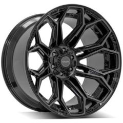 22x12 4Play Off-Road 4P83 Brushed Black (* May Require Trimming) 6x135 6x5.5/139.7 -44mm