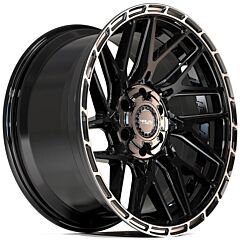 (Special Pricing) 22x10 4Play Off-Road 4PS28 Gloss Black Brushed & Tinted 6x135 6x5.5/139.7 0mm
