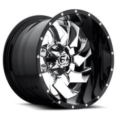 (Clearance - No Returns) 20x9 Fuel Off-Road Cleaver Chrome w/ Gloss Black Lip (Multi Piece) D240  8x170 20mm