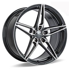 Staggered Full Set: Ace Alloy AFF01 Gloss Mica Grey w/ Brushed Face (Flow Formed)