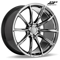 Staggered Full Set: Ace Alloy AFF05 Black Chrome (Flow Formed)