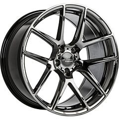 Staggered Full Set: Ace Alloy AFF02 Black Chrome (Flow Formed)