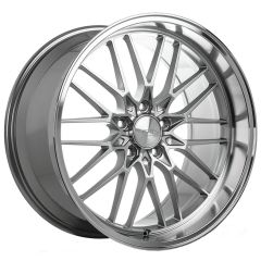 Staggered Full Set: Ace Alloy AFF04 Liquid Silver w/ Machined Lip (Flow Formed)