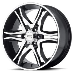 20x8.5 American Racing AR893 Mainline Gloss Black Machined 6x5.5/139.7 35mm