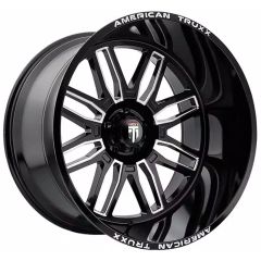 (Clearance - No Returns) 20x10 American Truxx AT1915 Restless Gloss Black Milled 5x5/127 -25mm