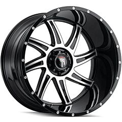 (Clearance - No Returns) 22x12 American Truxx AT162 Vortex Gloss Black Machined (* May Require Trimming) 6x135 -44mm