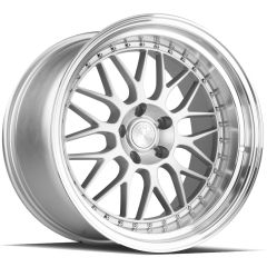 (Special Pricing) 18x9.5 Aodhan AH02 Silver w/ Machined Lip 5x120 35mm