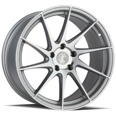 18x9.5 Aodhan AH09 Gloss Silver w/ Machined Face  5x100 35mm (Right)