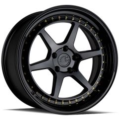 (Special Pricing) 19x11 Aodhan DS09 Gloss Black w/ Gold Rivets (Flow Form) 5x4.5/114.3 22mm