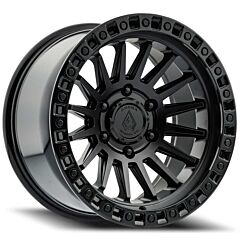 (Clearance - No Returns) 17x9 Arena A101 Mesa Satin Black w/ Gloss Black Lip 6x135 0mm