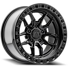 17x8.5 Arena A109 Hustle Satin Black w/ Gloss Black Lip 6x5.5/139.7 25mm