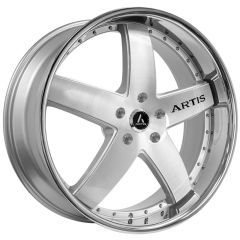 24x10 Artis Booya Silver Machined w/ Stainless Steel Chrome Lip (CUSTOM)