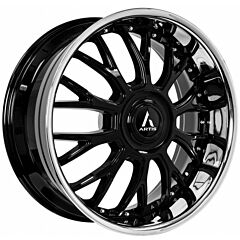 Staggered Full Set: Artis Grind XL Gloss Black w/ Stainless Steel Chrome Lip